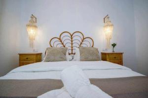 Łóżko lub łóżka w pokoju w obiekcie Casa Marinero beach 1