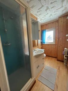 Koupelna v ubytování Ampio e caldo monolocale panoramico