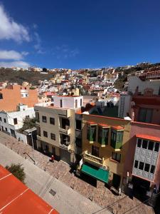 an aerial view of a city with buildings at Ático Parque in San Sebastián de la Gomera