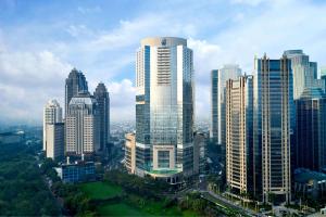 Nespecifikovaný výhled na destinaci Jakarta nebo výhled na město při pohledu z hotelu