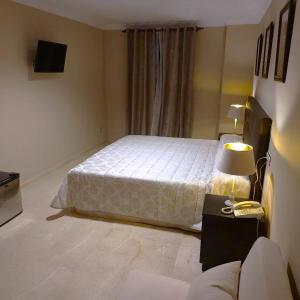 Postel nebo postele na pokoji v ubytování Hotel Sol Sanlúcar