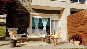 Balkón alebo terasa v ubytovaní Chalet Galizano Junto a la Playa