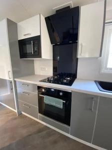 Kuchyň nebo kuchyňský kout v ubytování Luxe chalet (gloednieuw!) in Hoenderloo