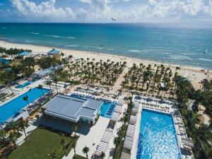 an aerial view of a resort and the beach at Riu Playacar - All Inclusive in Playa del Carmen