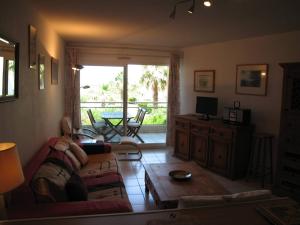 Televízia a/alebo spoločenská miestnosť v ubytovaní T3 avec piscine, parking, animaux admis, Saint-Cyprien - FR-1-106-52