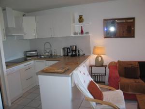 Kuchyňa alebo kuchynka v ubytovaní T3 avec piscine, parking, animaux admis, Saint-Cyprien - FR-1-106-52