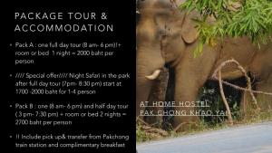 a flyer with a picture of an elephant at At Home Hostel, Pak Chong in Pak Chong