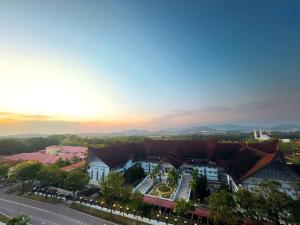 an aerial view of a building in a city at SK Homestay Seremban 2 in Seremban