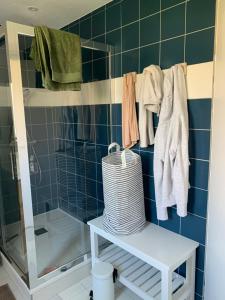 Koupelna v ubytování Appartement supérieur sur l 'étang climatisation parking + 28 fotografií