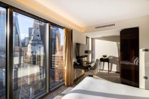 a hotel room with a view of the city at Hotel Saint London in London