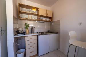 Kuchyň nebo kuchyňský kout v ubytování Apartments Iskra