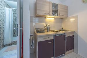 Kuchyň nebo kuchyňský kout v ubytování Apartments Iskra