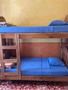 Hostel Iguana Azul tesisinde bir ranza yatağı veya ranza yatakları