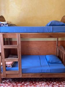 Hostel Iguana Azul tesisinde bir ranza yatağı veya ranza yatakları