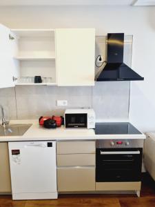Kuchyň nebo kuchyňský kout v ubytování Otto Residences City Center 216