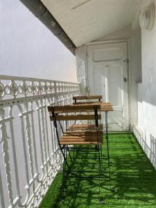 Balkón alebo terasa v ubytovaní Studio centre ville cannes