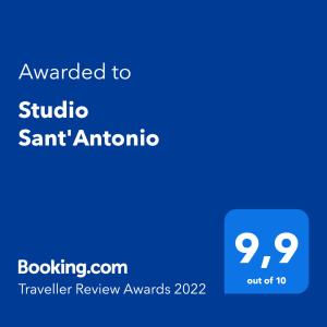 Studio Sant'Antonio tanúsítványa, márkajelzése vagy díja