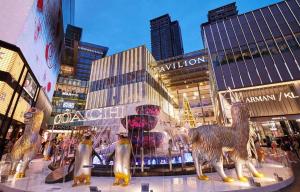 a group of statues of animals in a city at Bukit Bintang Fairlane Residences Twin Towers View in Kuala Lumpur
