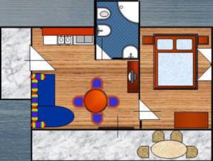 Půdorys ubytování Apartments Vodice Srima