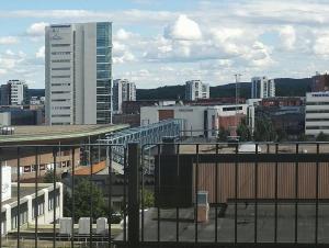 Nespecifikovaný výhled na destinaci Jyväskylä nebo výhled na město při pohledu z apartmánu