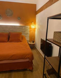 מיטה או מיטות בחדר ב-Villa Belharra