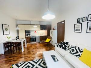 Kuchyňa alebo kuchynka v ubytovaní Peony Székely Mihály Apartment - Free Garage