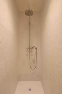 a bathroom with a shower with a toilet in it at Chalet Ameo in Valdeblore