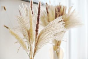 Une bande de grandes herbes séchées dans un vase dans l'établissement Apartment Boho, à Torre de la Horadada