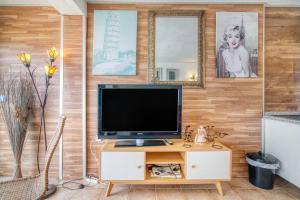 Televízia a/alebo spoločenská miestnosť v ubytovaní Puerto Denia