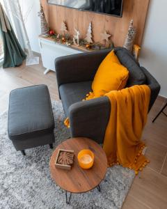 Svetainės erdvė apgyvendinimo įstaigoje Divchy dream studio