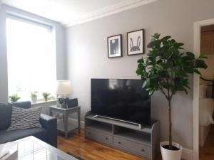 En tv och/eller ett underhållningssystem på Beautiful 2 Bedroom Flat in Frampton Street