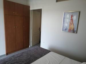 Postel nebo postele na pokoji v ubytování Alexandra's Glifa Apartments