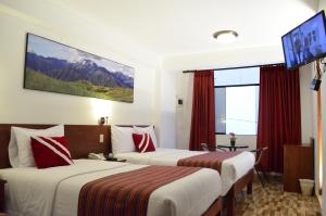 Postel nebo postele na pokoji v ubytování Viandina Machupicchu