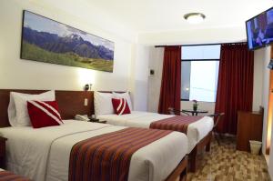 Postel nebo postele na pokoji v ubytování Viandina Machupicchu
