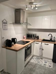 Η κουζίνα ή μικρή κουζίνα στο Le Rémois studio cosy hyper centre +6 φωτογραφίες