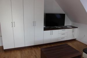 TV a/nebo společenská místnost v ubytování Hiša nasprot Sonca