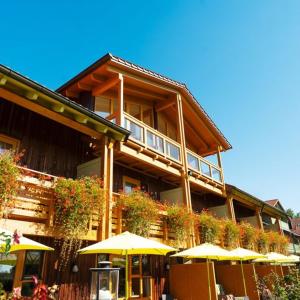 Rõdu või terrass majutusasutuses Hotel An der Brunnader - Die Therme befindet sich 4 Geh-Minuten entfernt