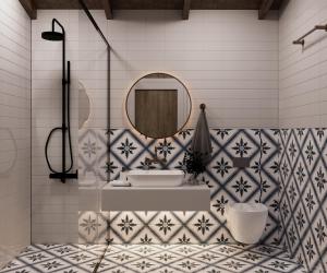 a bathroom with a sink and a mirror at Leo SereneS Hotel in Alacati