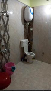 a bathroom with a toilet in a room at Shimla Hills Apartments 2BHK in Shimla