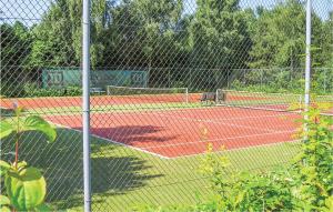 einen Tennisplatz mit zwei Tennisplätzen in der Unterkunft Amazing Home In Vlagtwedde With Kitchen in Vlagtwedde