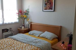 Cama o camas de una habitación en Appartement complet et parking protégé