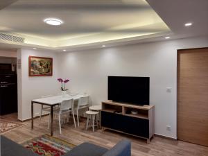 Televízia a/alebo spoločenská miestnosť v ubytovaní Paris beaugrenelle: charmante résidence