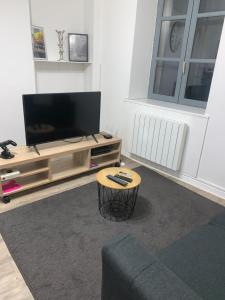 Televízia a/alebo spoločenská miestnosť v ubytovaní Superbe appartement en hyper centre-ville