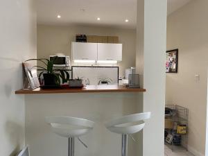 Kuchnia lub aneks kuchenny w obiekcie Appartement spacieux face plage avec balcon, parking privé et animaux admis à Trégastel - FR-1-368-378