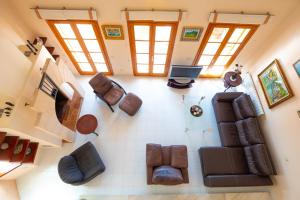 an overhead view of a living room with furniture at Casa Felix in Palma de Mallorca