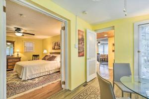 a bedroom with a bed and a dining room at Johnson City Vacation Rental 1 Block to ETSU in Johnson City