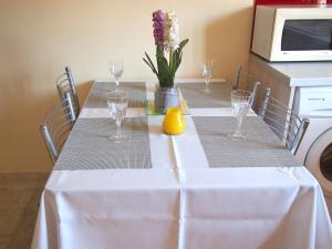 A kitchen or kitchenette at Charming apartment in Halepa!