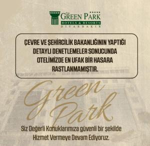 een ticket voor een groen park concert met het tekstgroene park bij The Green Park Diyarbakir in Diyarbakır