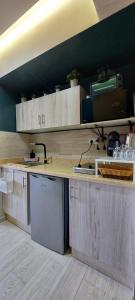 Kuchyň nebo kuchyňský kout v ubytování Studio de luxe