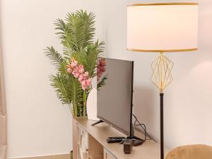TV a/nebo společenská místnost v ubytování Cosmos Living Cozy Studio Near Dubai Marina